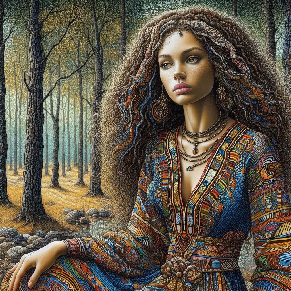 woman in the woods