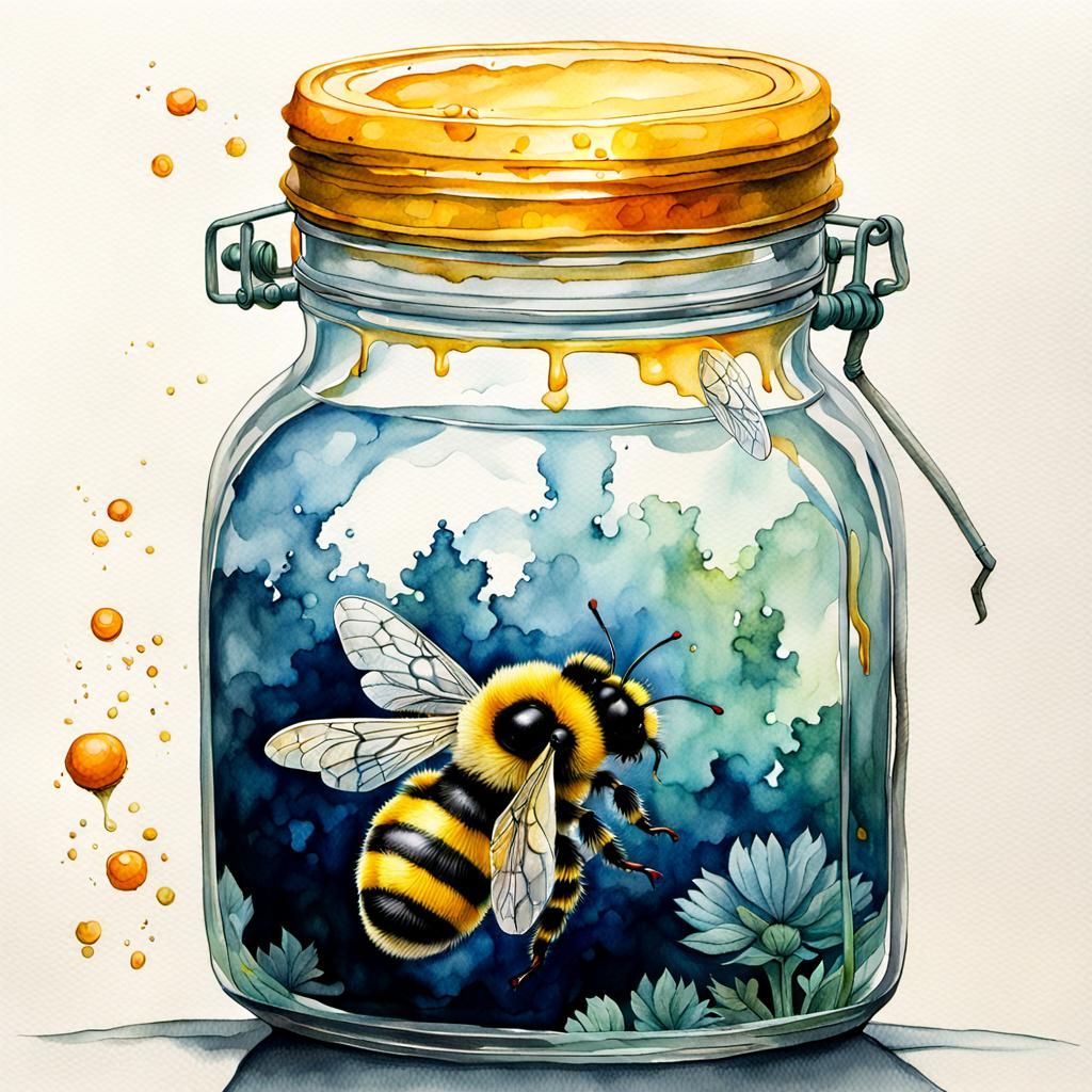 Honey bee jar