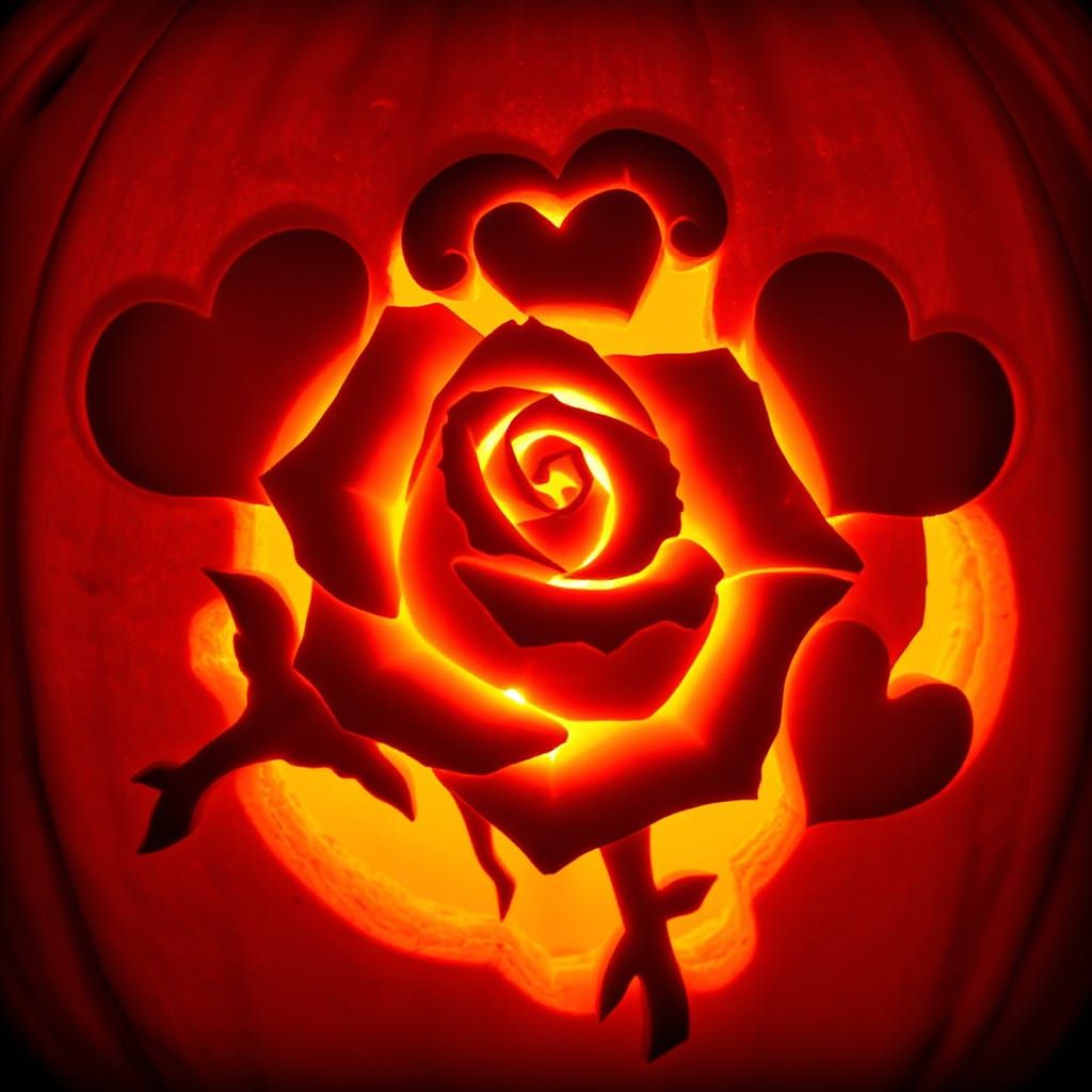 a romantic pumpkin lantern