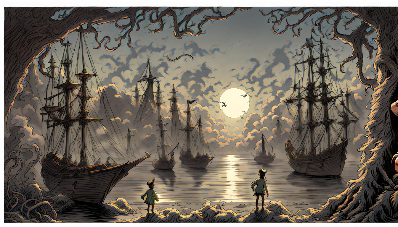  Peter Pan and Hook   by @Chippa