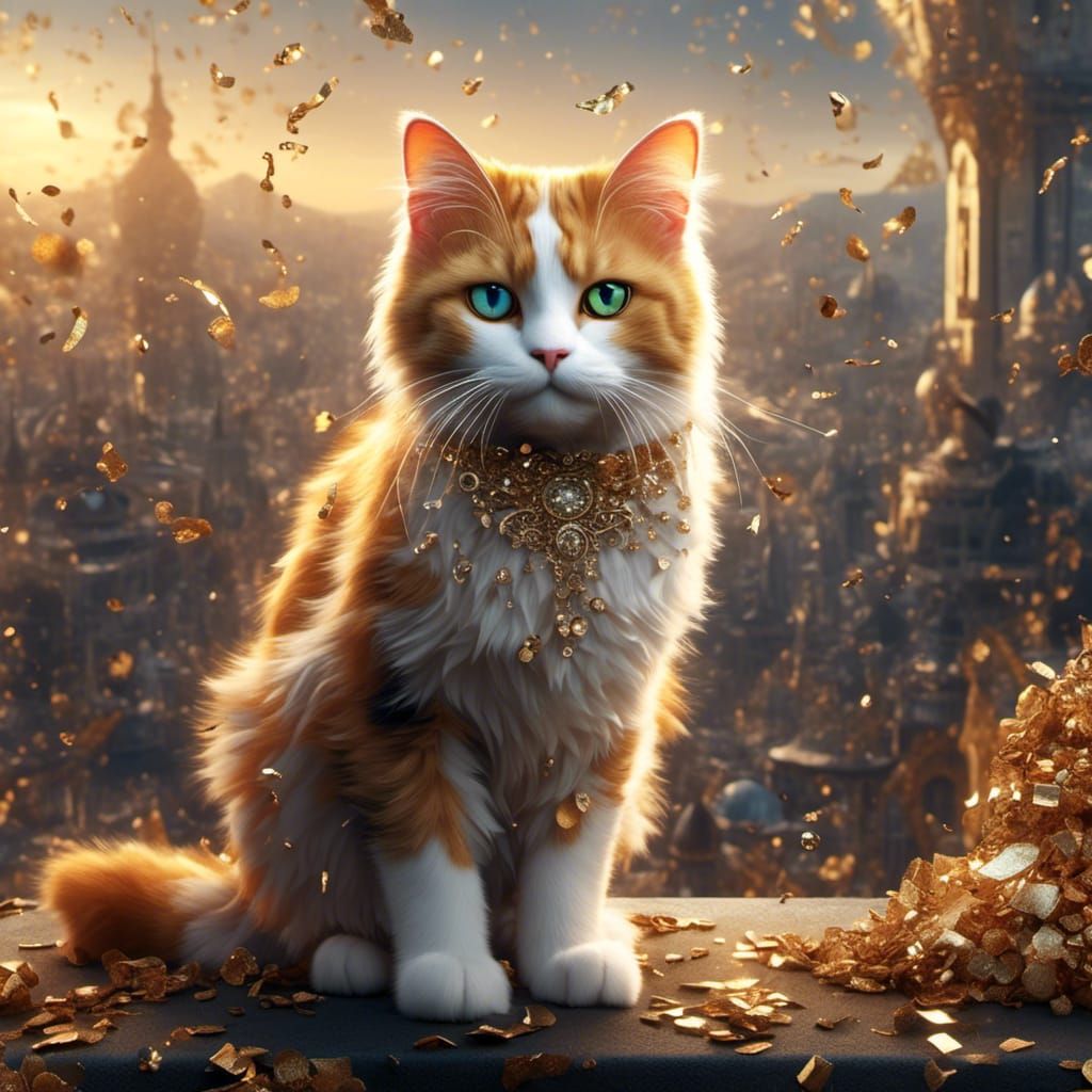 A calico cat <lora:Celebrate:1.0>