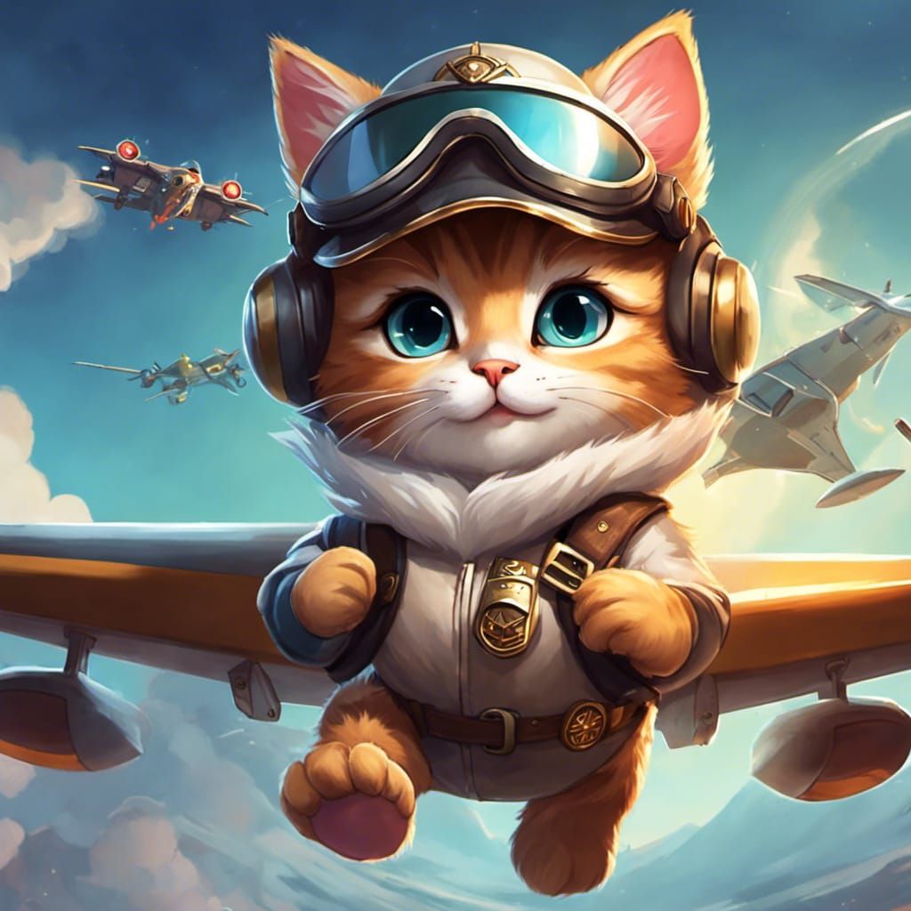 Kitty Pilot I 🛩️😺 - AI Generated Artwork - NightCafe Creator