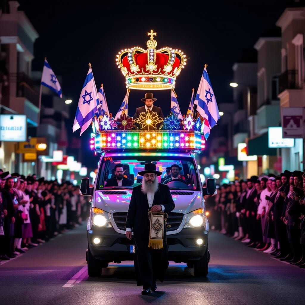 Joyful Torah Procession in Haredi Neighborhood