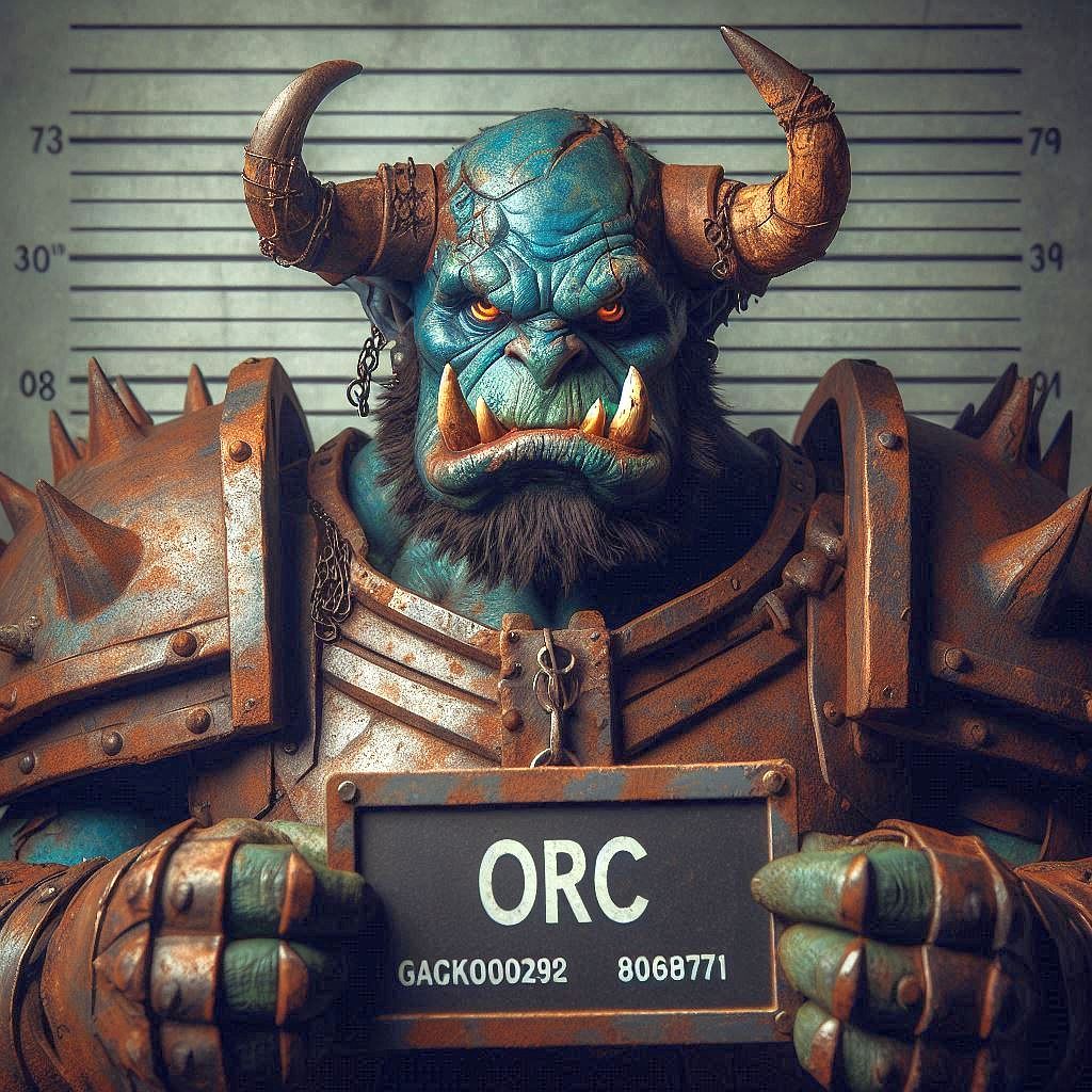 Mugshot of an orc