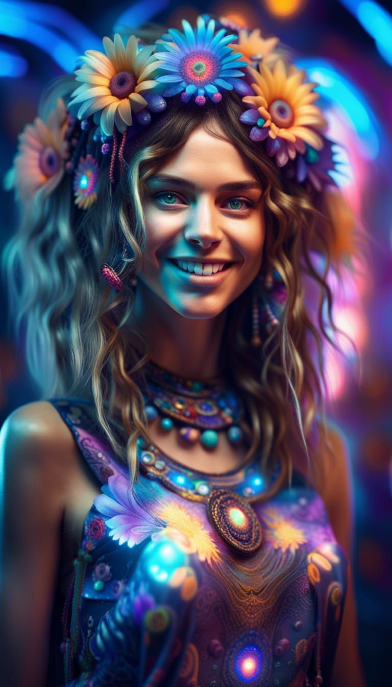 Happy Hippie  by @KookyArtsAi