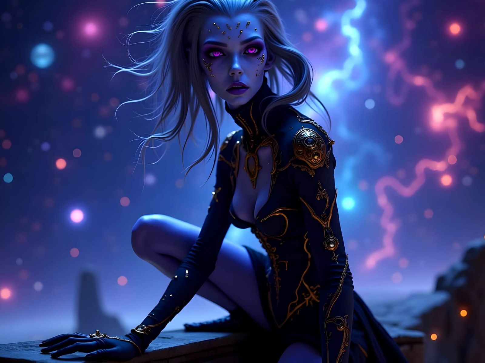 Alien Portrait <lora:Regal Alien Woman:1.0>