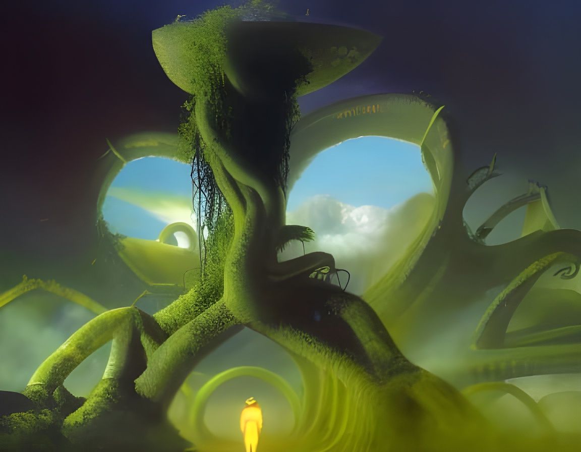 Alien Vines - AI Generated Artwork - NightCafe Creator