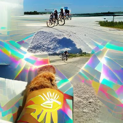 sunraybeam, dog days, island of salt, biking with friends