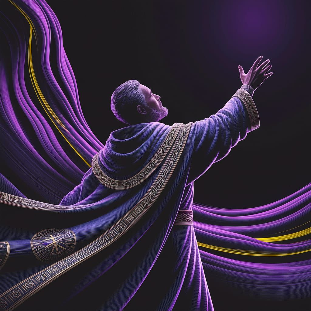 Mystic's Quest for Infinity in Dark Fantasy Style