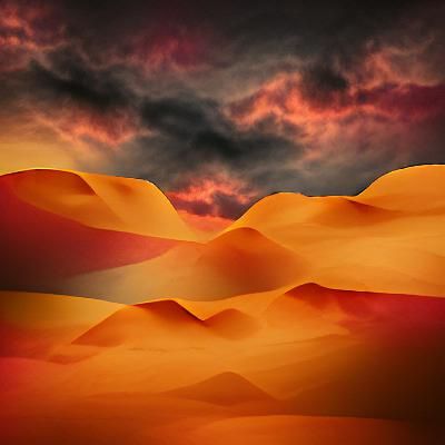 Desert sunset matte background