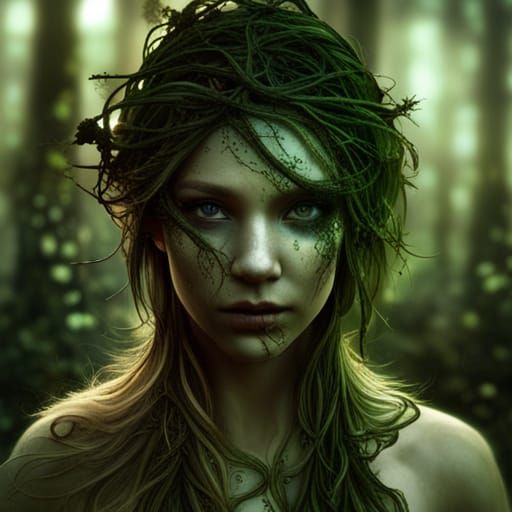 Forest Lady Folk - AI Generated Artwork - NightCafe Creator