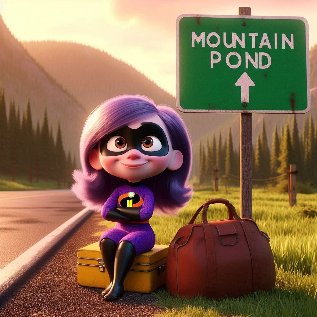 Little Violet hitchhiking