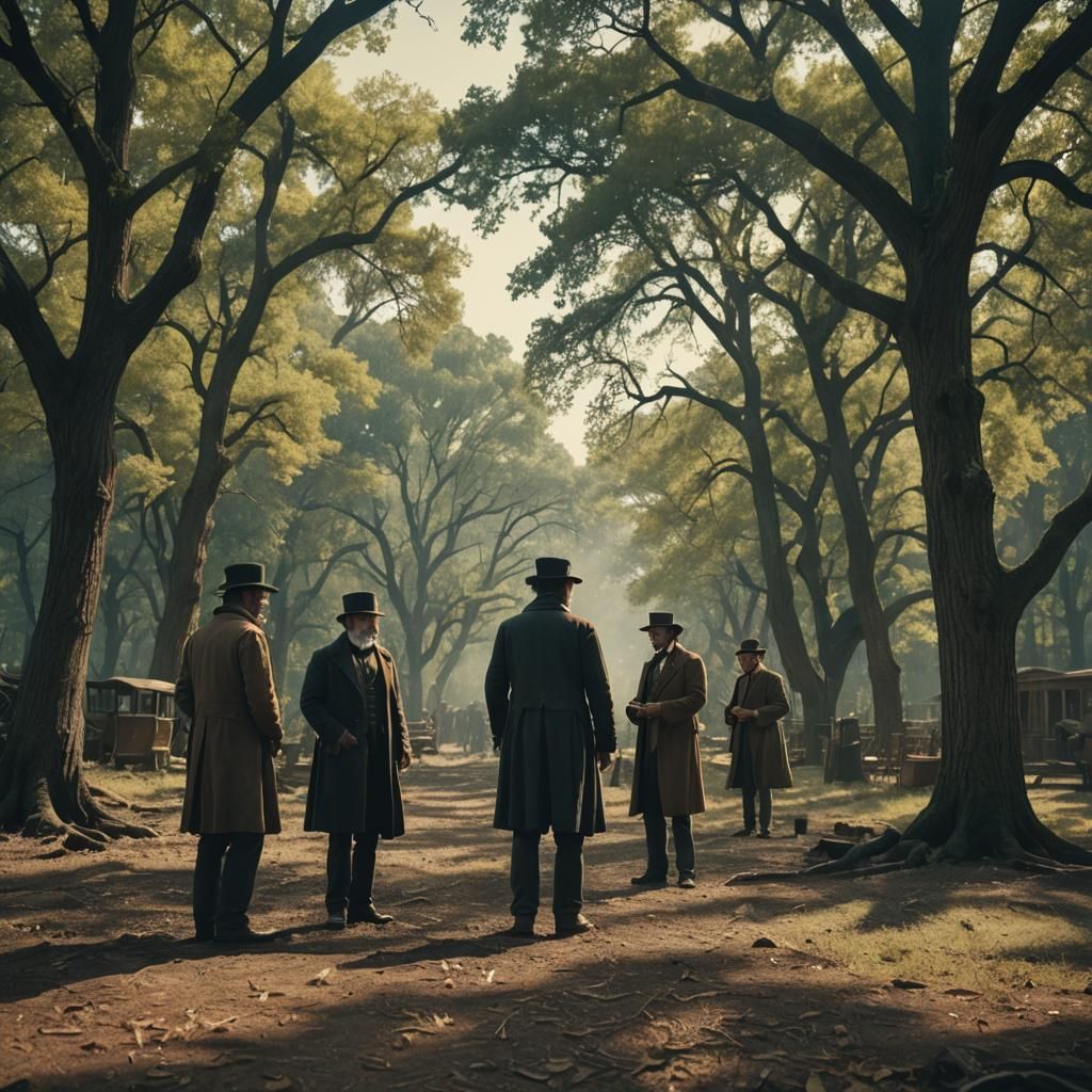 Dramatic Cinematic Portrait of 1800s Poets
