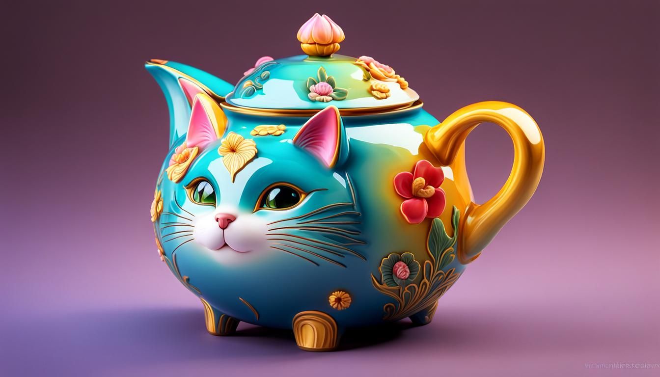 Purrrrfect temperature tea  by @Bunnzo