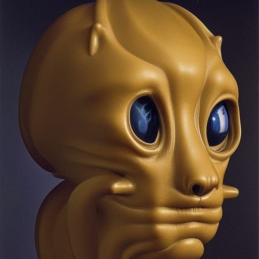 Create and invent, alien cat!.. 
Glass sculpture by Jan van ...