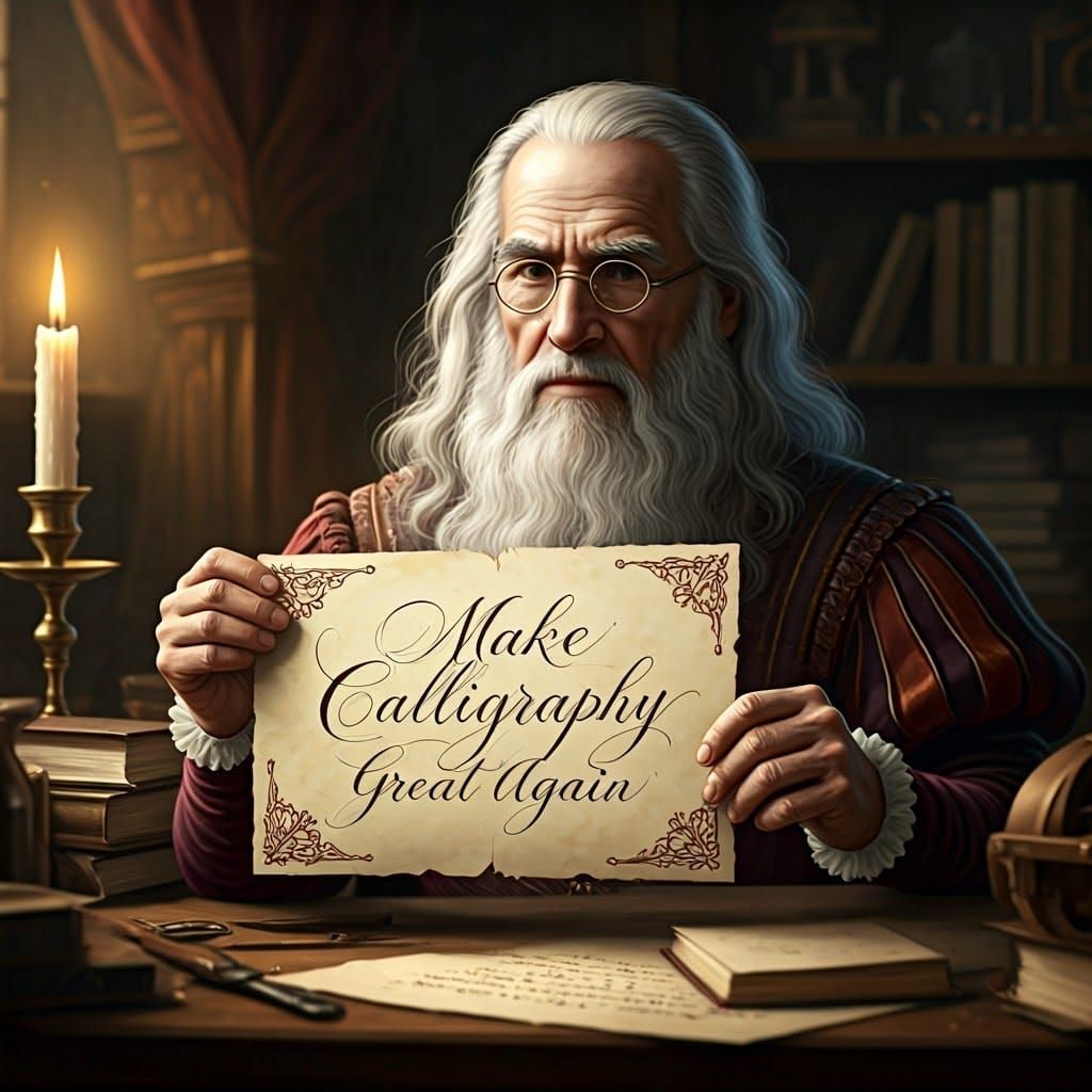 Make calligraphy great again!  by @Mangochango