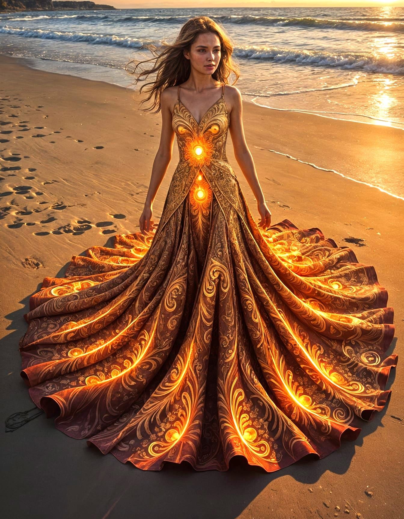 sunset on the beach