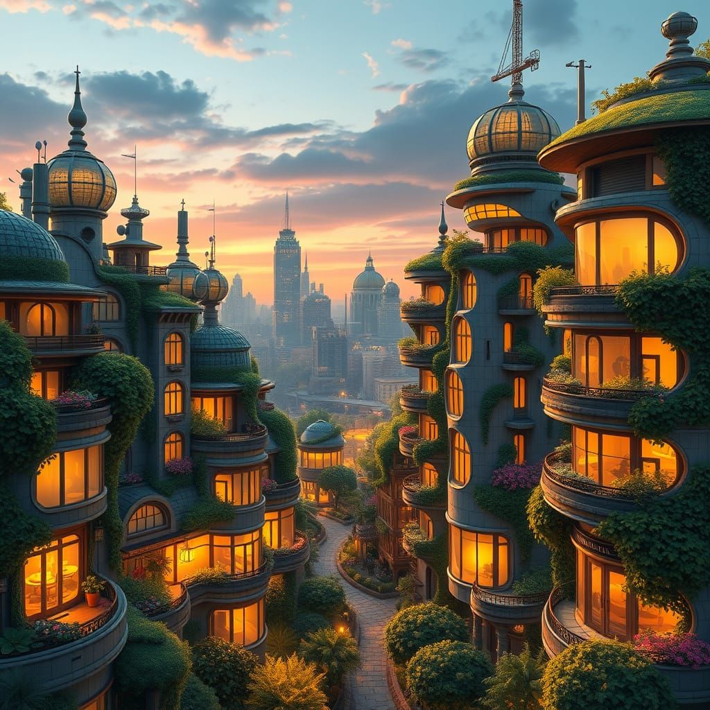 Solarpunk Settlement  by @Stutzy