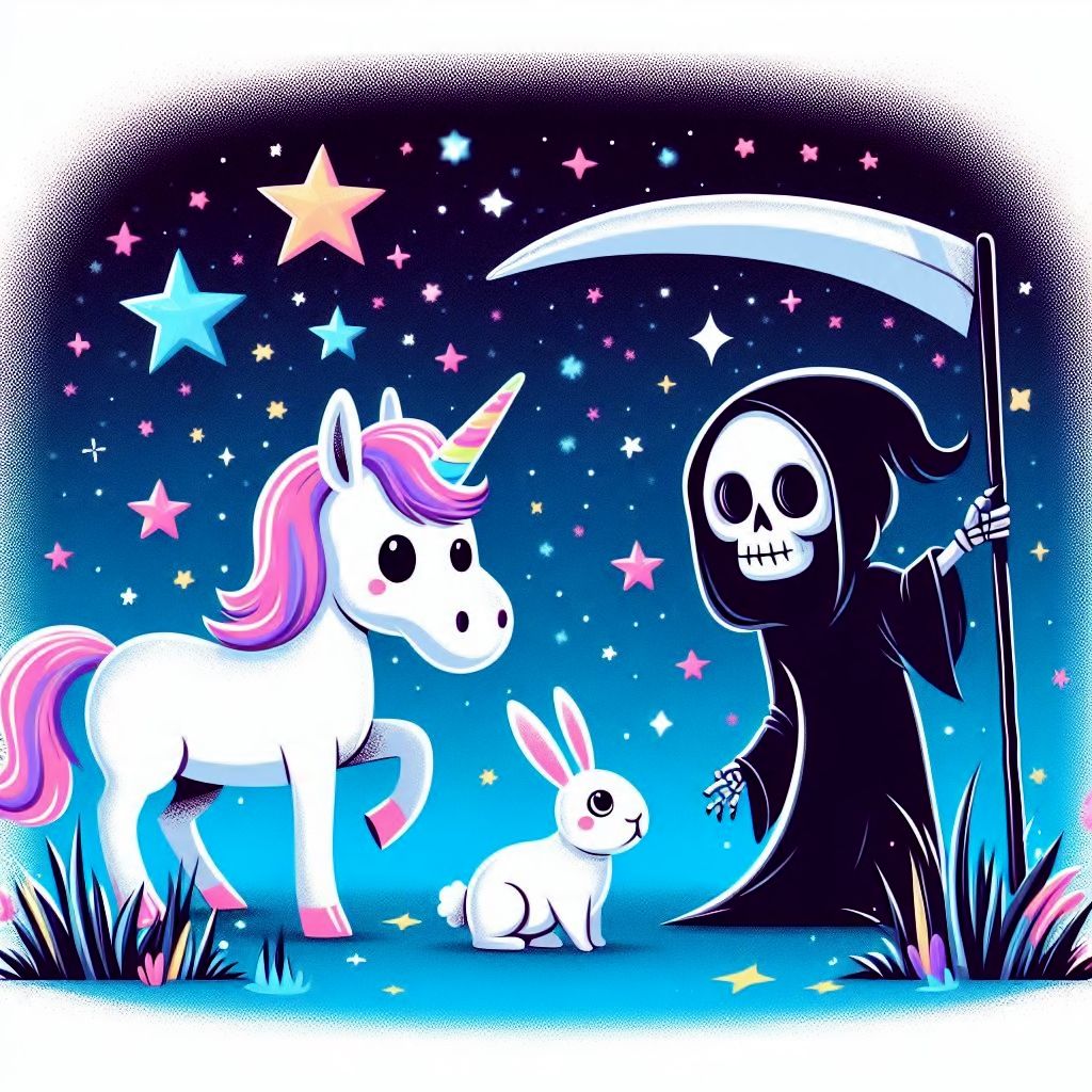 Death, Bunny and Unicorn