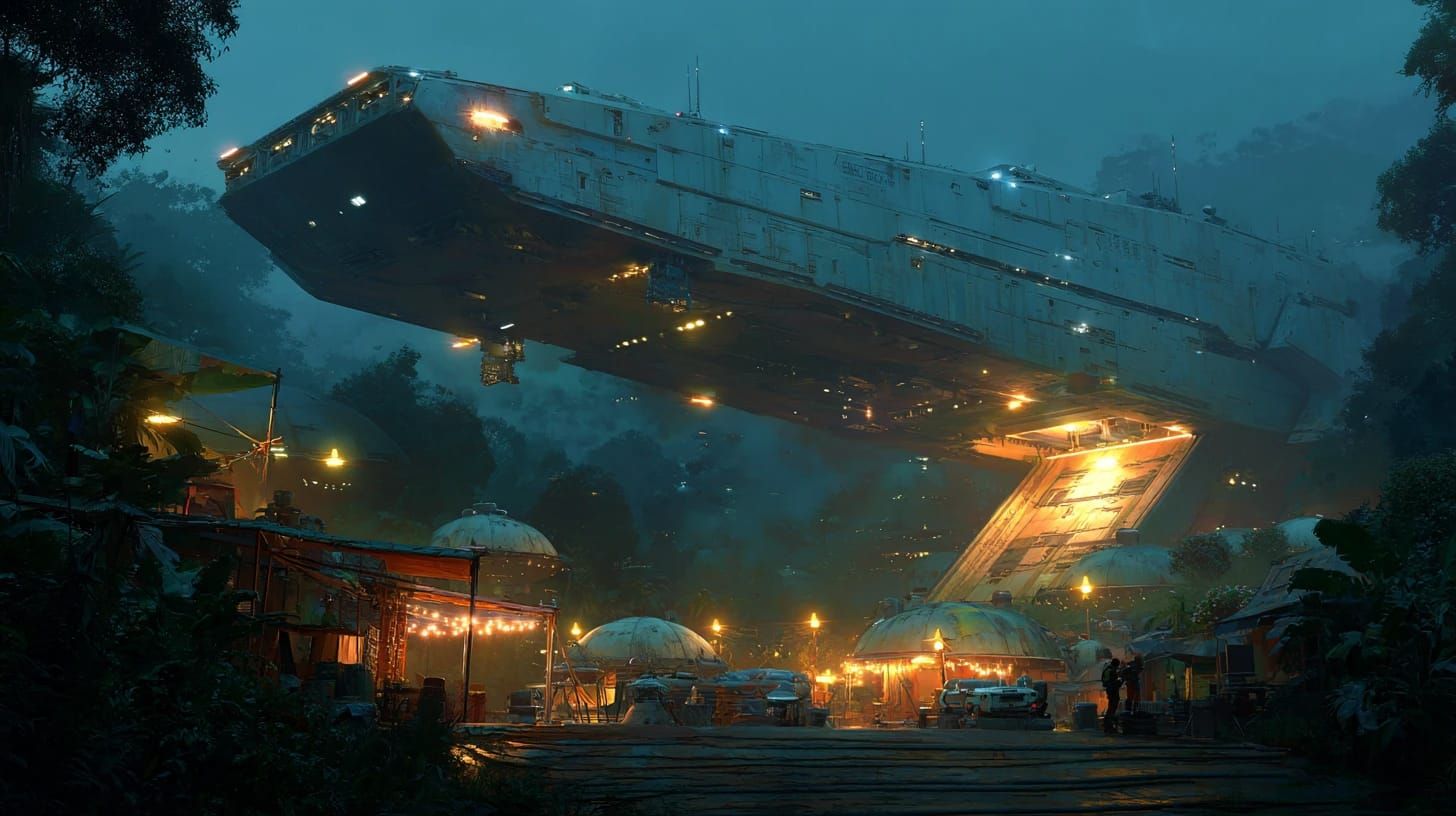 Late Night Resupply on Rough Outpost