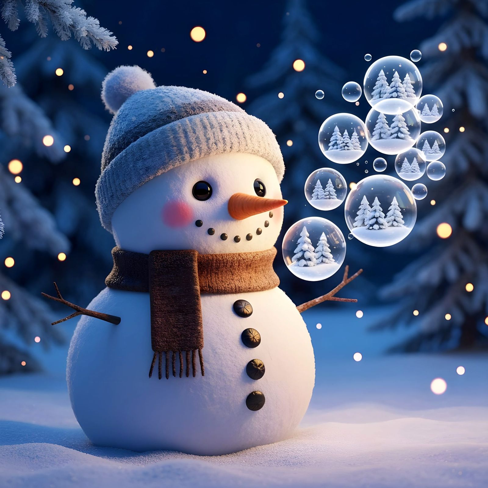 Christmas snowman   by @AI Armand 