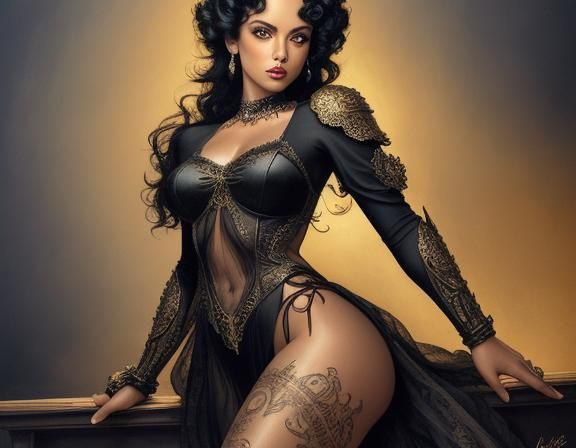 Betty Boop pin-up . Graphic novels and art books by Luis Roy...