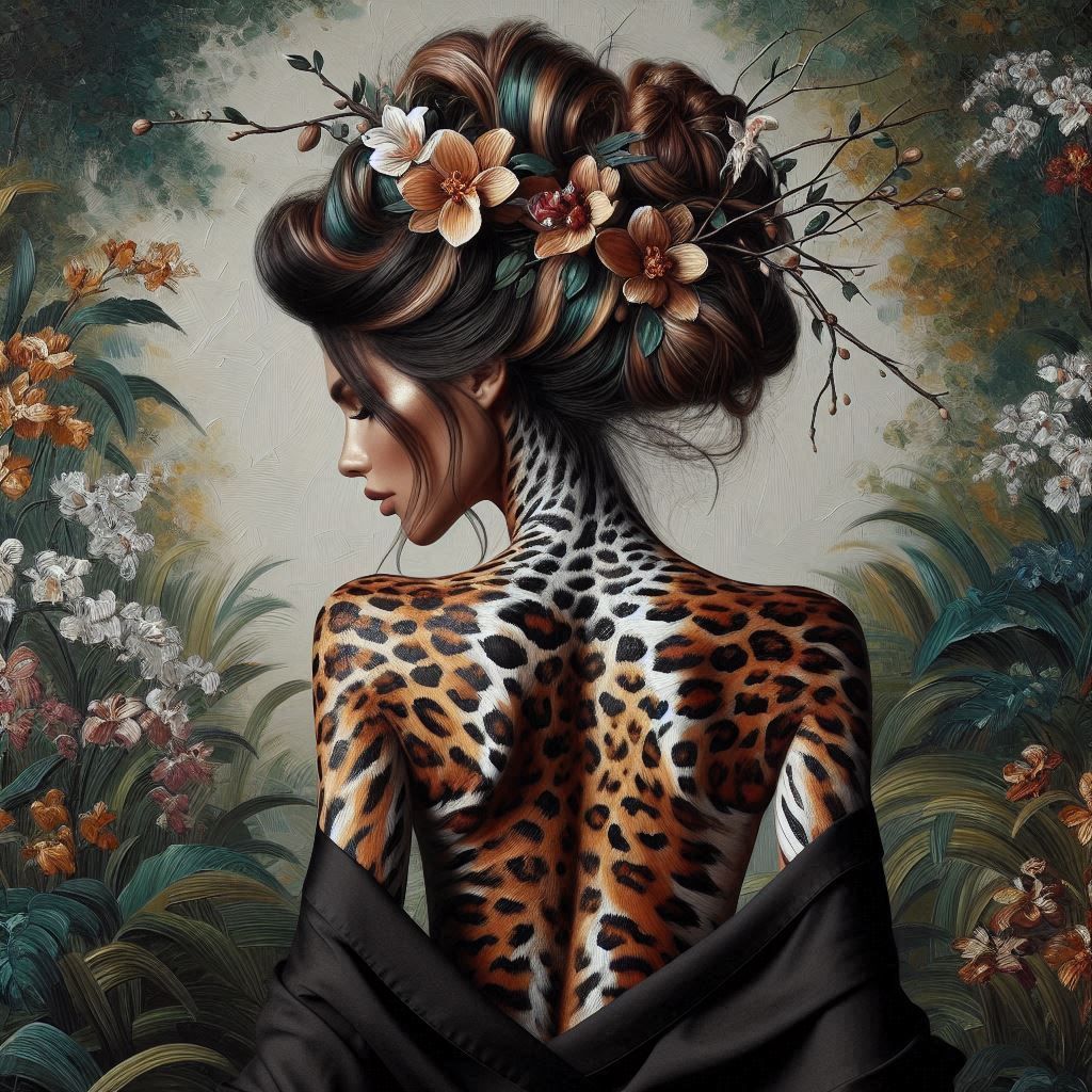 Leopard body paint