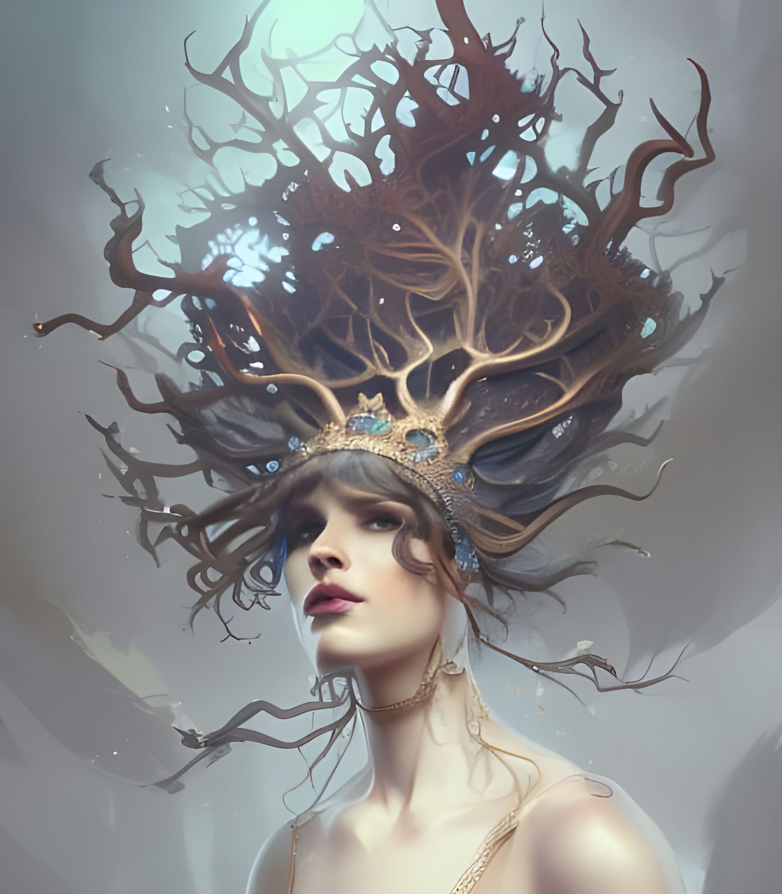 Fantastical forest queen crown
