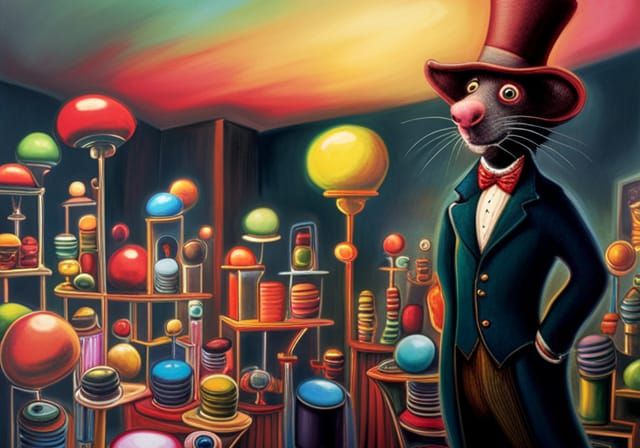 Rat  in hat