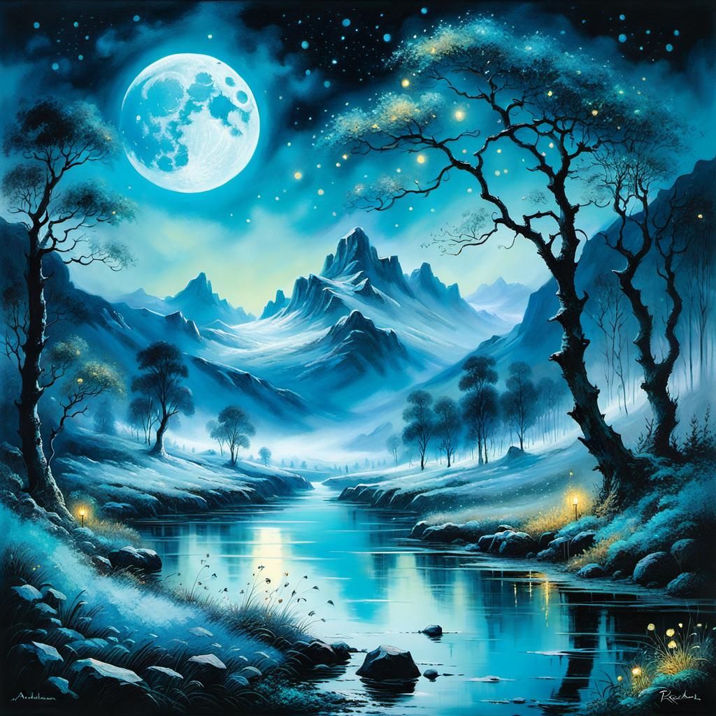 Glade By Moonlight  by @TheFireElemental