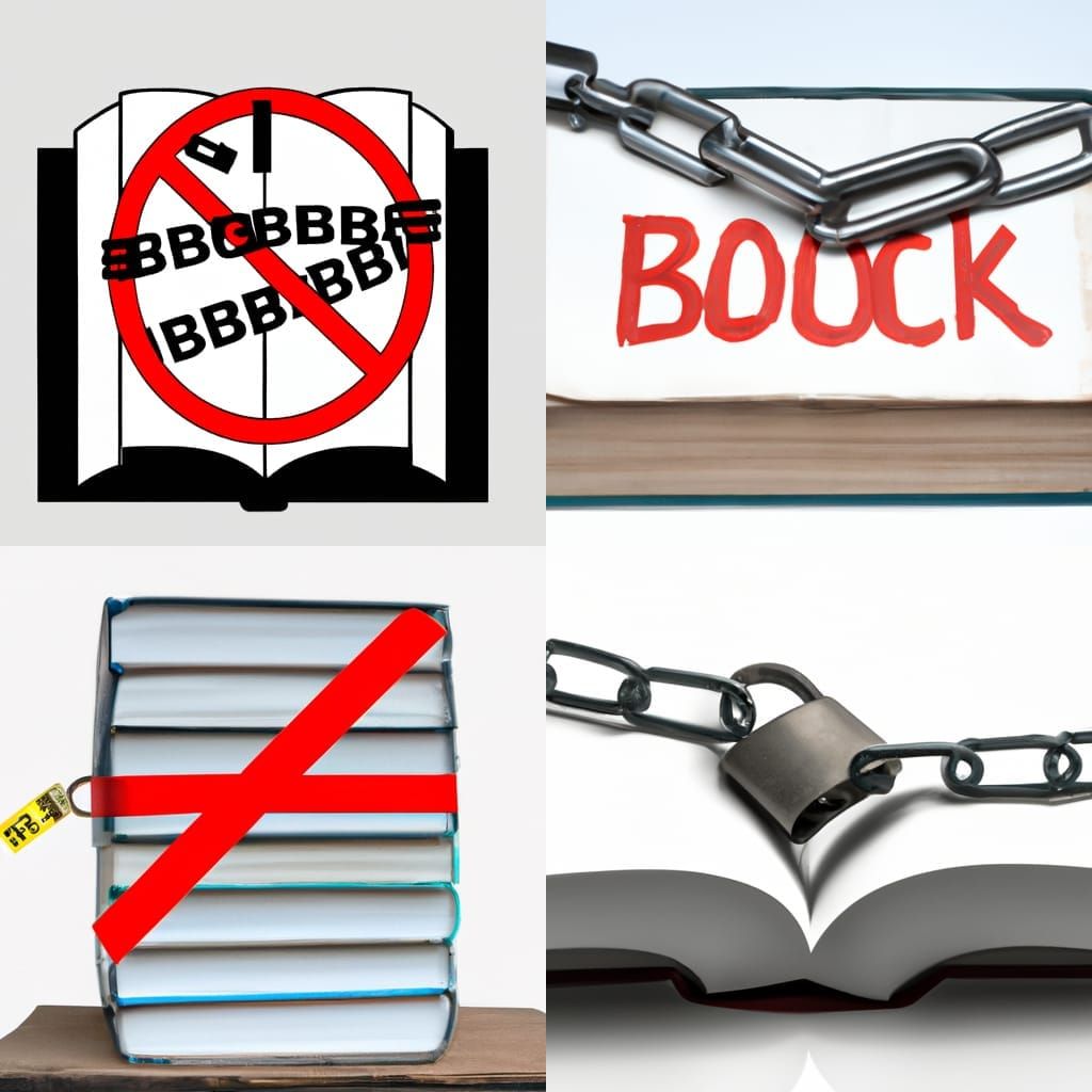 The censorship of knowledge by banning books AI Generated Artwork