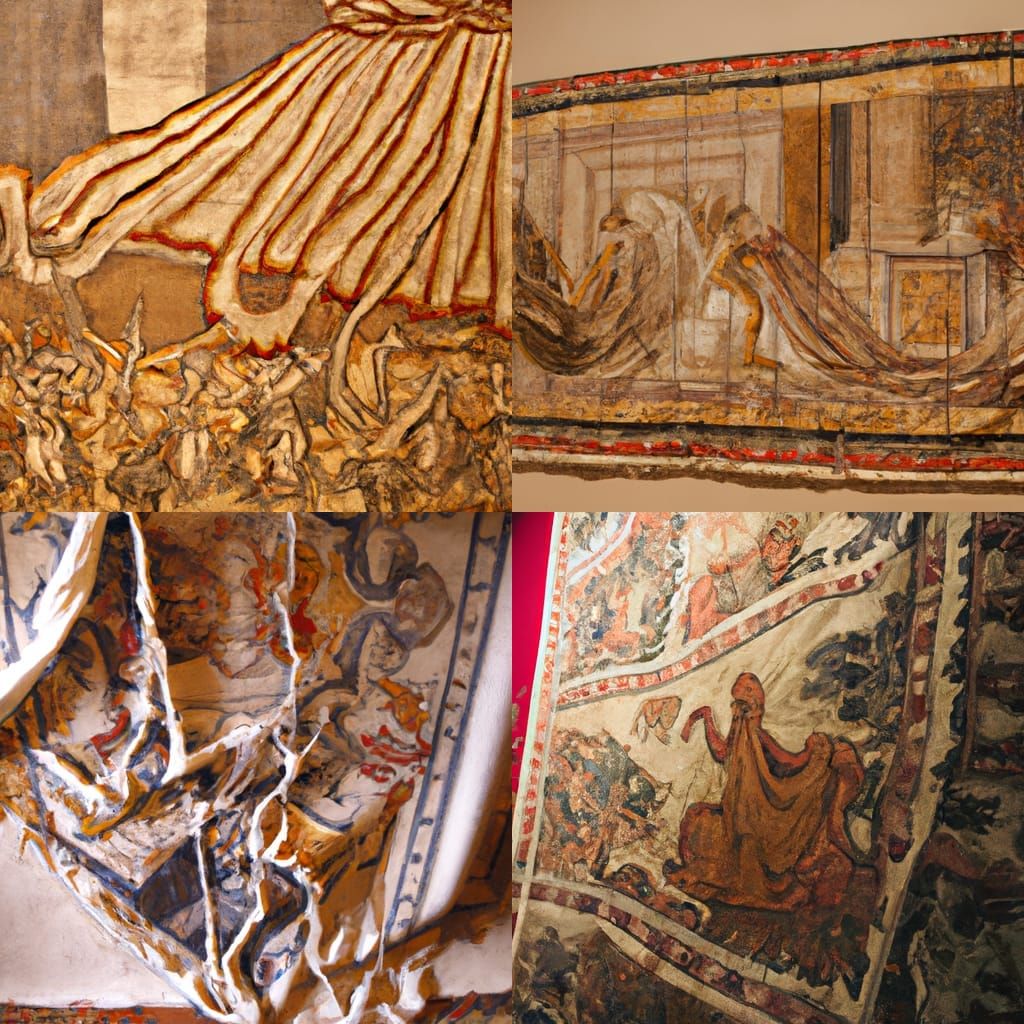 An ancient tapestry unraveling - AI Generated Artwork - NightCafe Creator