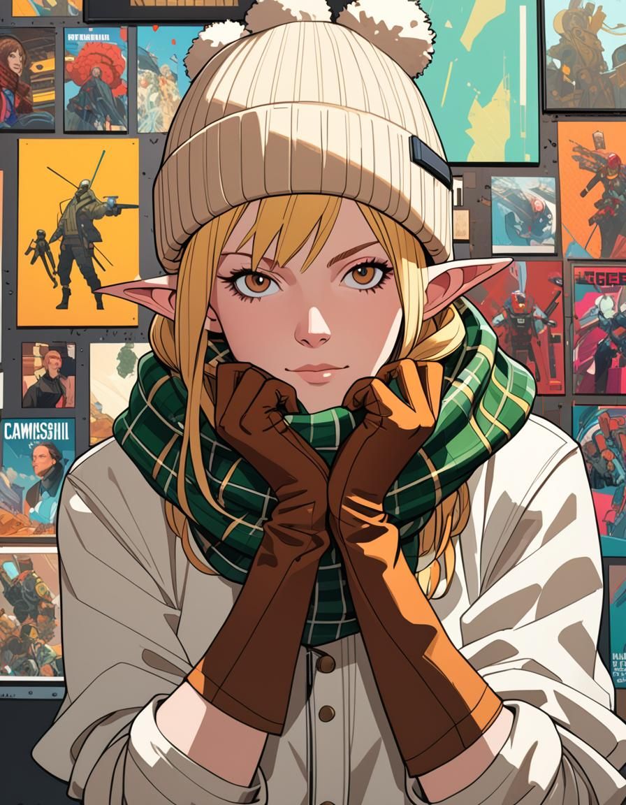 Cyberpunk Girl Portrait in Studio Ghibli Style