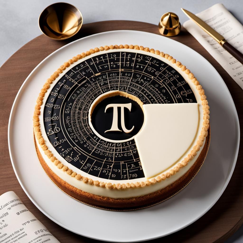 pi cake with pi amount of black pie