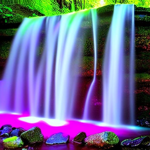 Neon Waterfall
