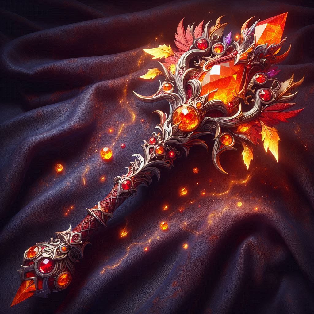 Mage's staff: fire element