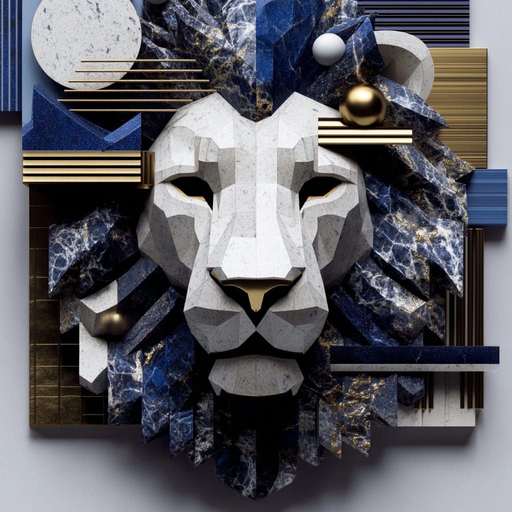 Sapphire Totem, Rendered in Avant-garde Asherim