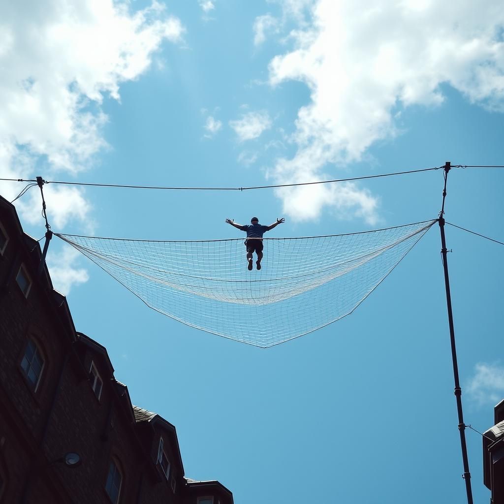 safety net underneath a high-wire act