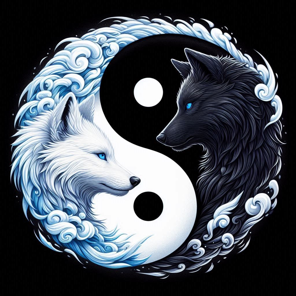 a wolf ying yang