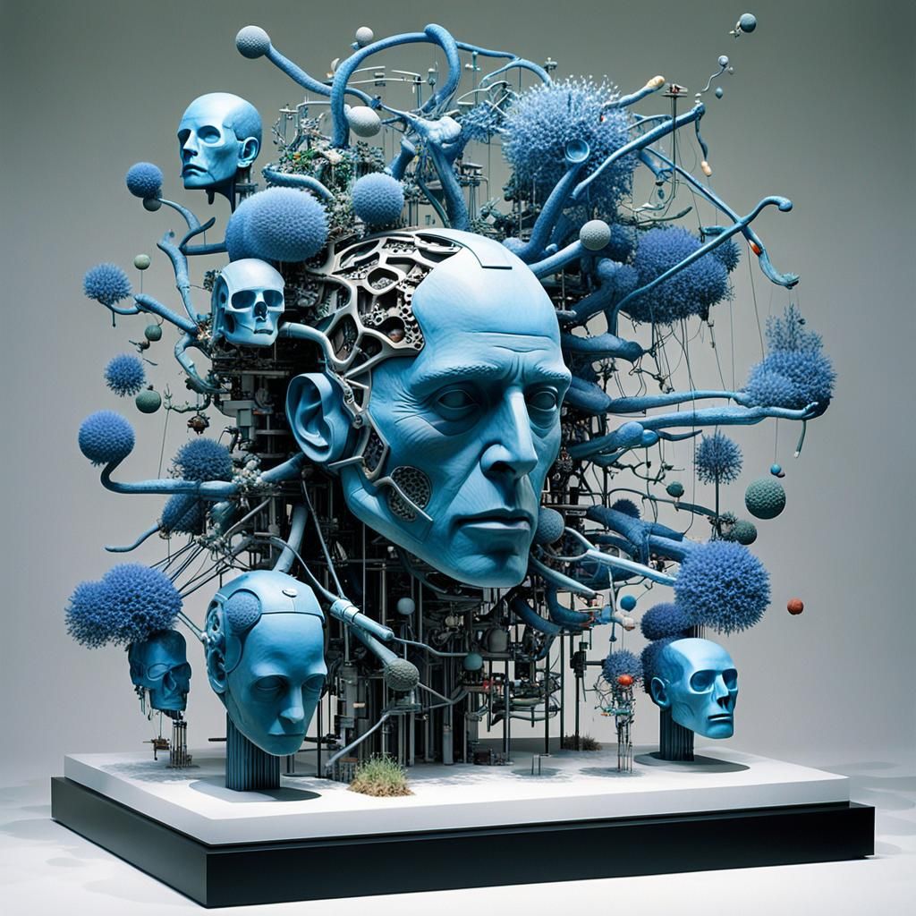 Postmodern Life Sculpture in Hyperrealistic Style