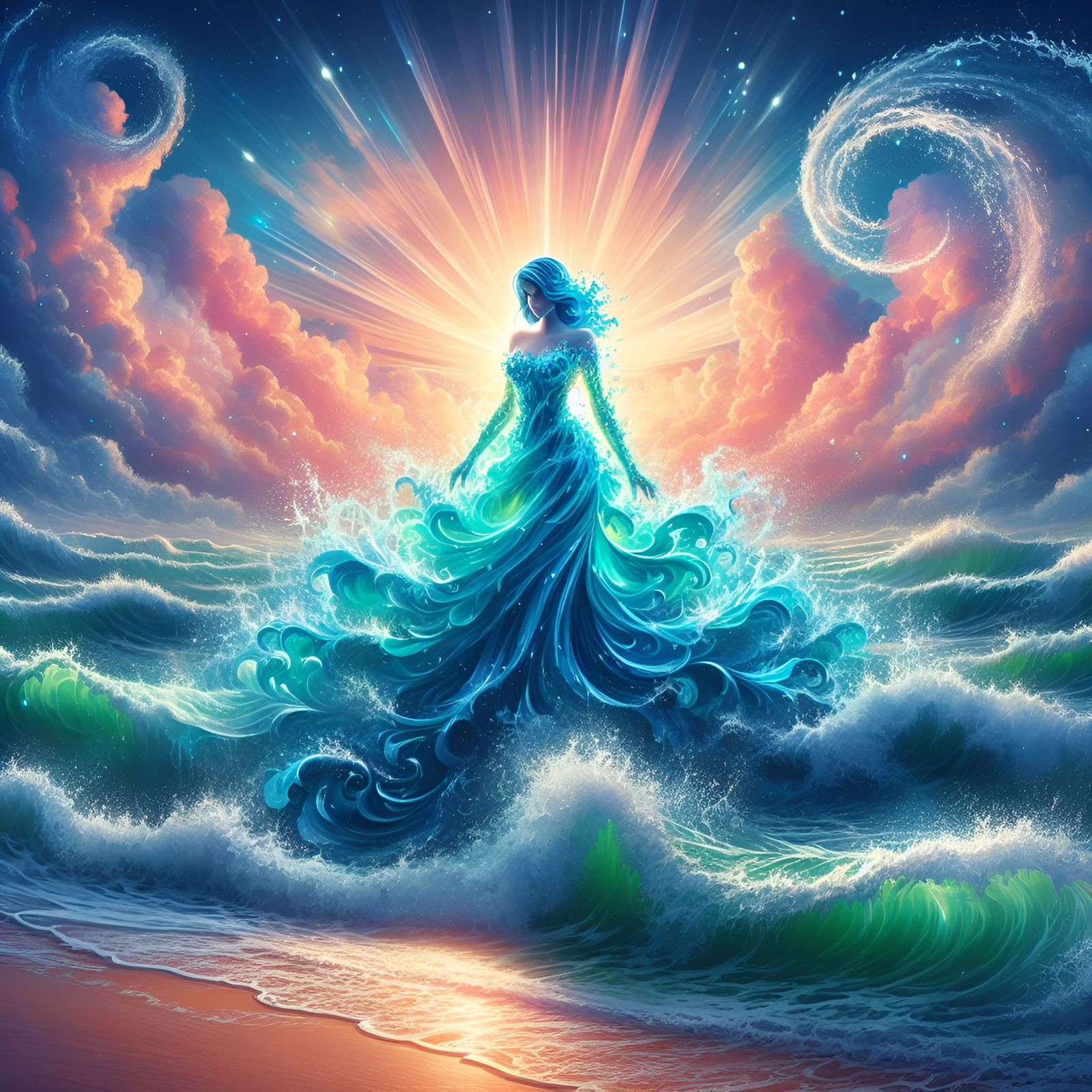 Ocean wave dress III