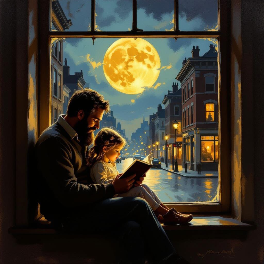 Moonlit Story Time  by @Vadym