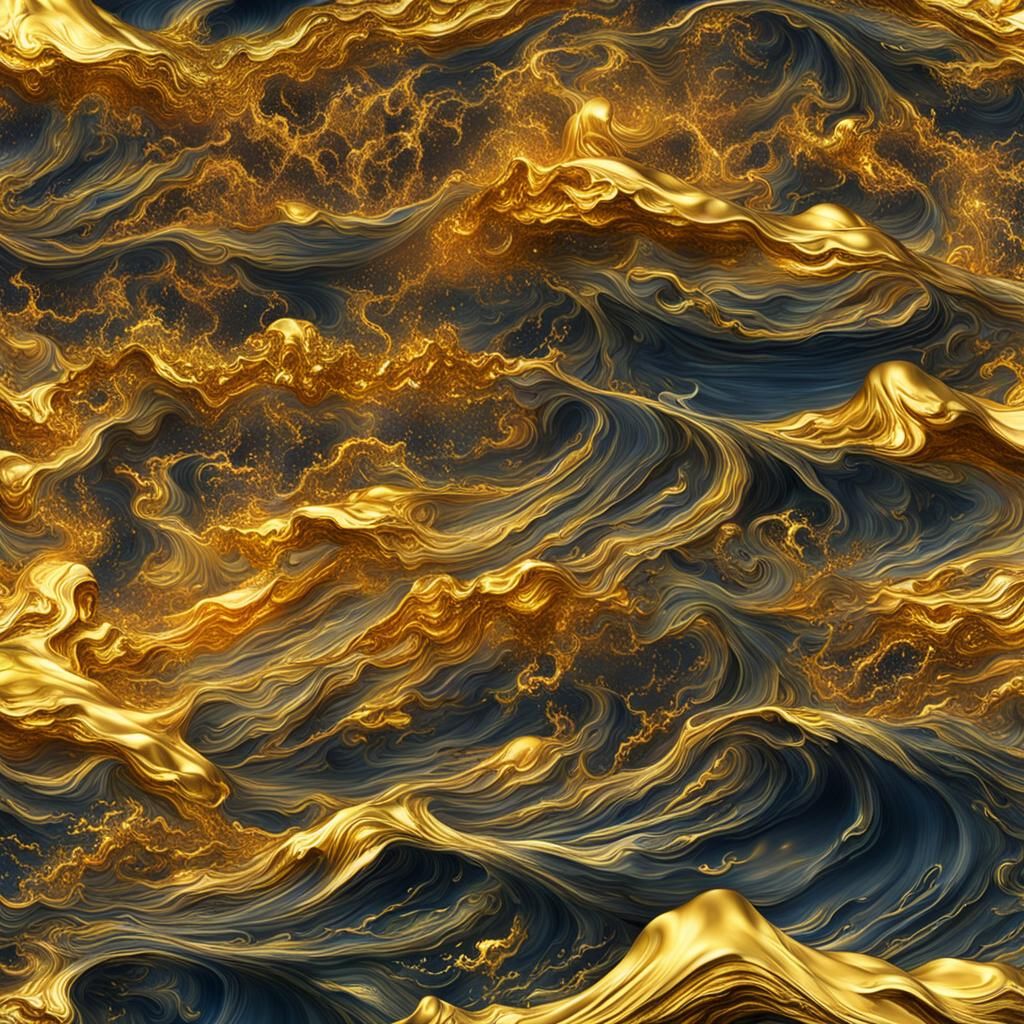 churning sea of molten gold