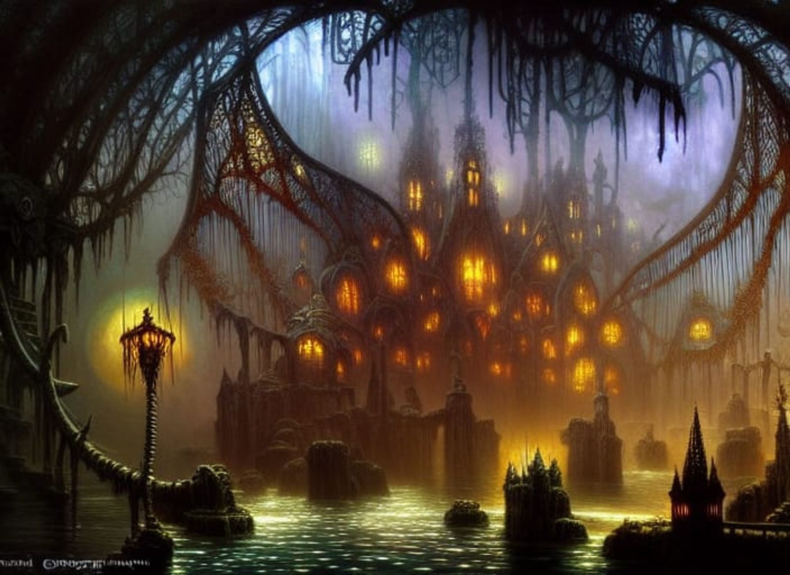 dark fantasy village