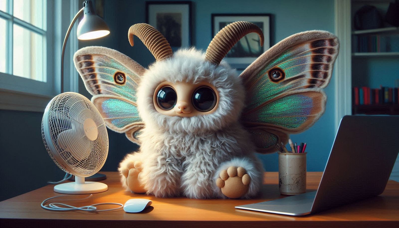 Fluffy Horned Venezuelan Poodle Moth Stuffed Animal Wants Your Love