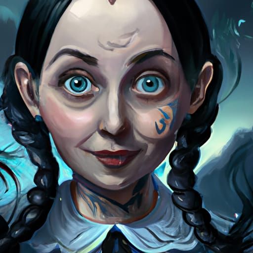 wednesday addams in the style of dali - AI Generated Artwork ...