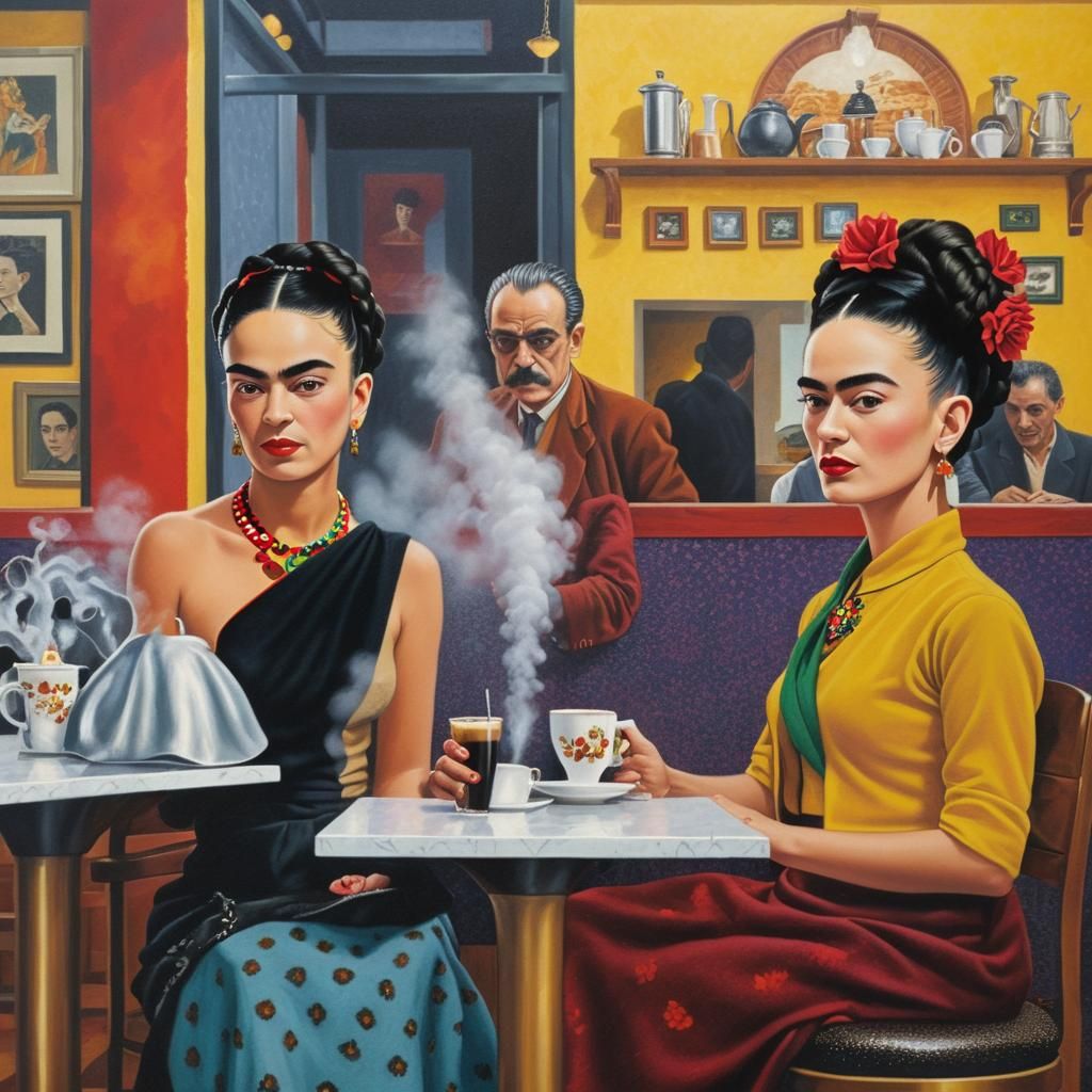 The Two Frida's Taking Afternoon Tea #1 - AI Generated Artwork ...