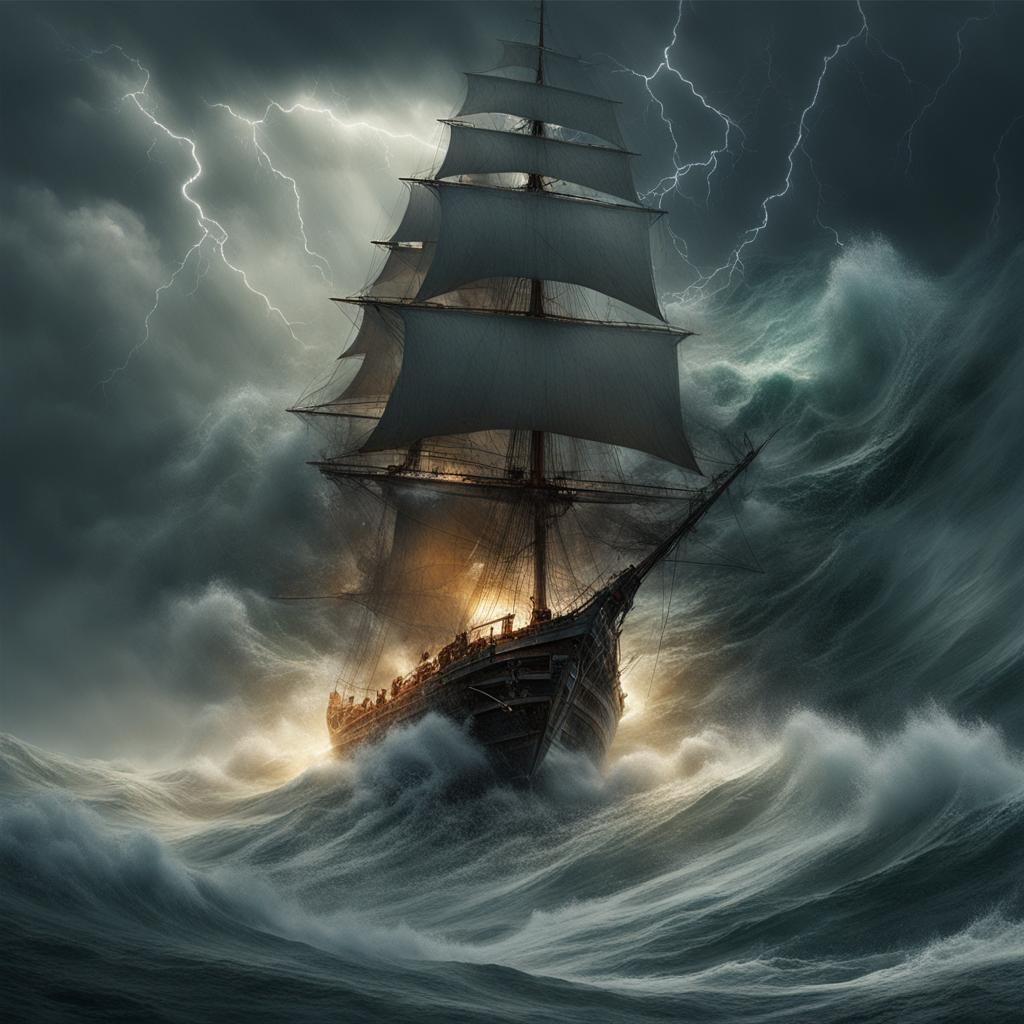 Rough sailing  by @QueenKittyKat