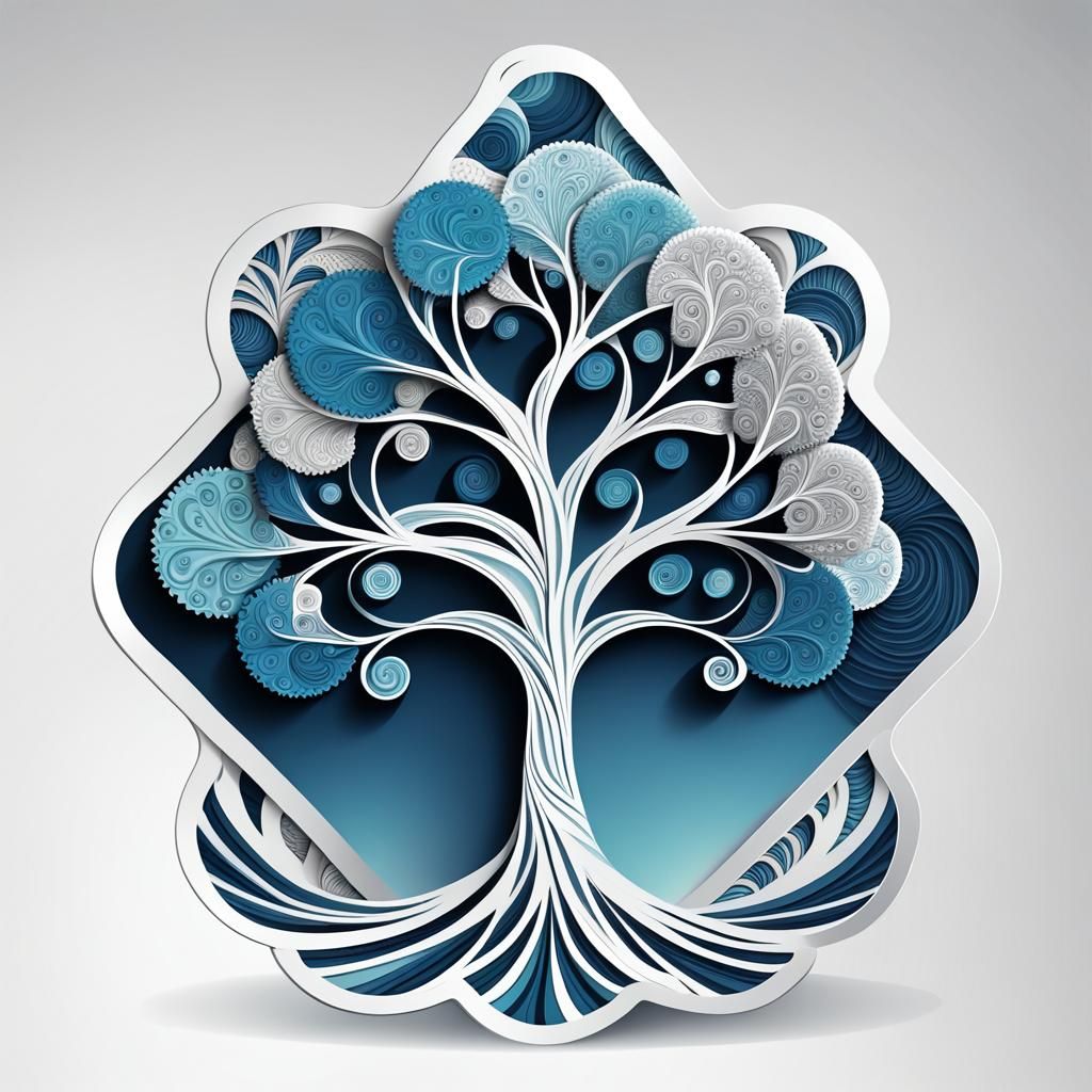 Fractal Winter Wonderland with Gift Tags