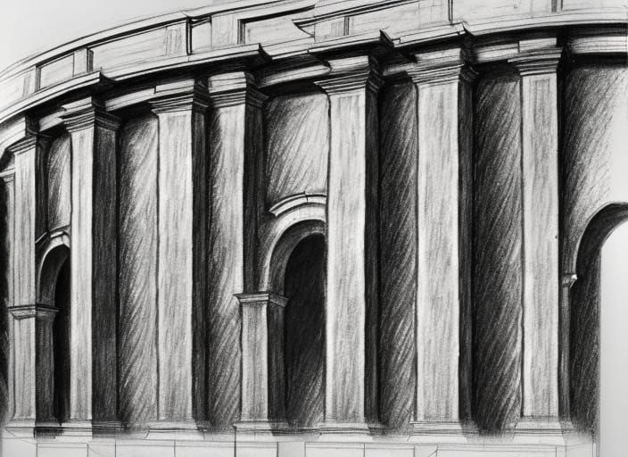 A view of the entrance to Colosseum in Rome